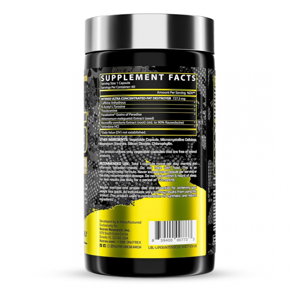  كبسولات ليبو 6 فائقة التركيز لحرق الدهون